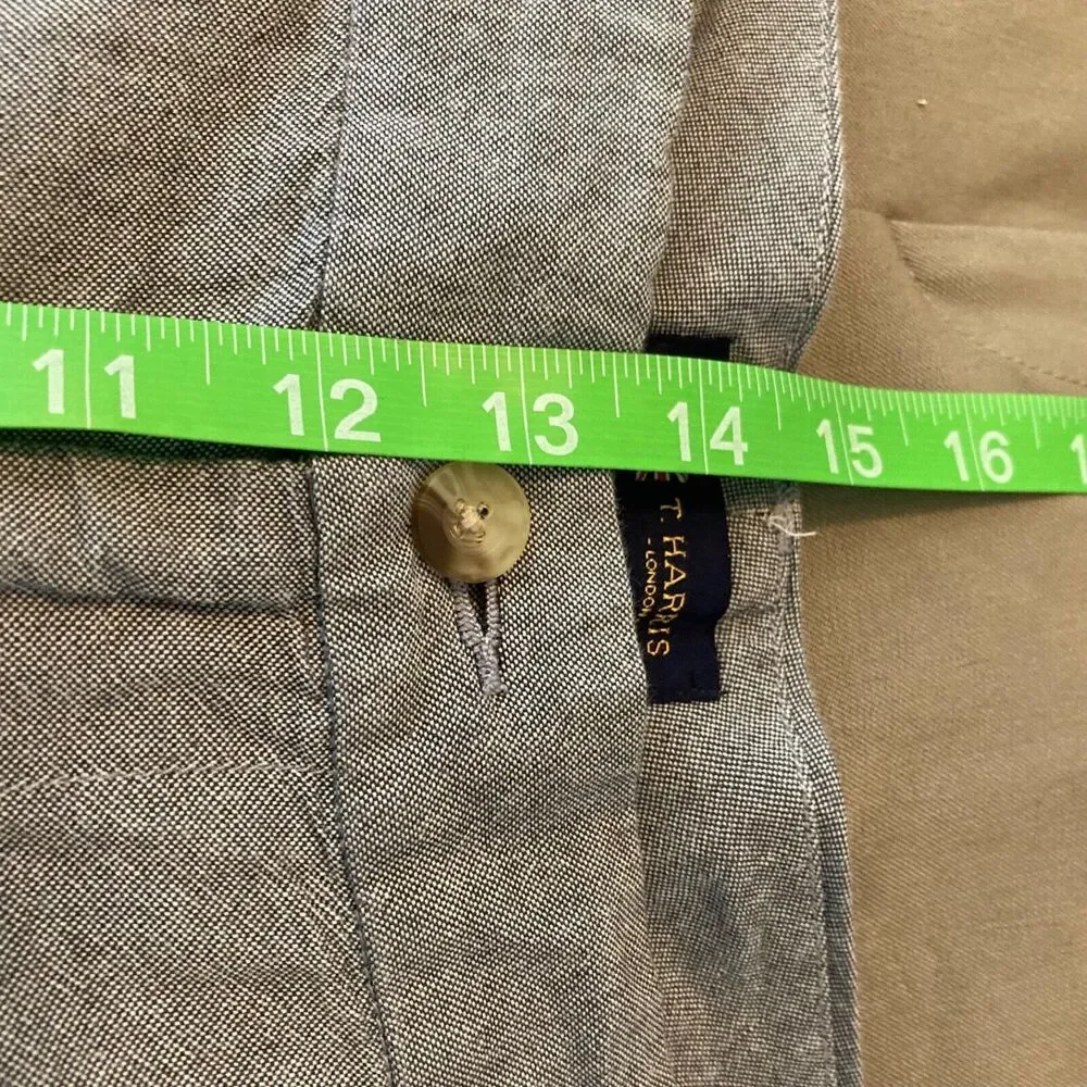 T. Harris London Shorts Mens Sz 40 Gray Casual Cotton‎ Chino Pockets